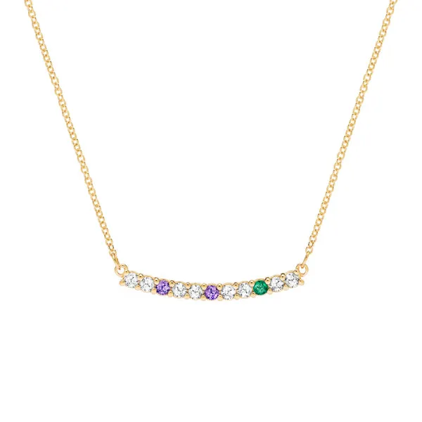 Personalized Rosecliff Bar Necklace in 14k Gold sold by Haverhill