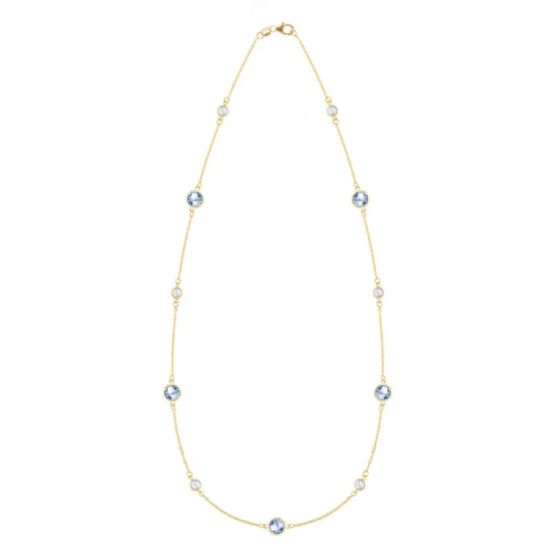 Personalized Bayberry Grand & Classic 11 Stone Necklace in 14k Gold sold by Haverhill