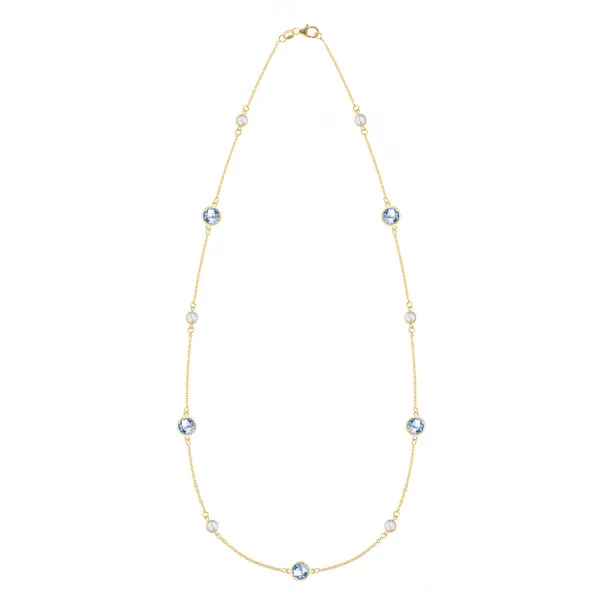 Personalized Bayberry Grand & Classic 11 Stone Necklace in 14k Gold sold by Haverhill