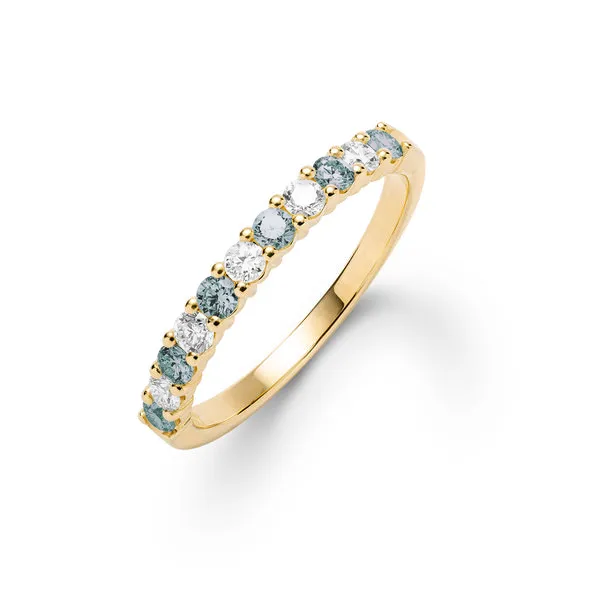 Personalized Rosecliff Birthstone Stackable Ring in 14k Gold sold by Haverhill