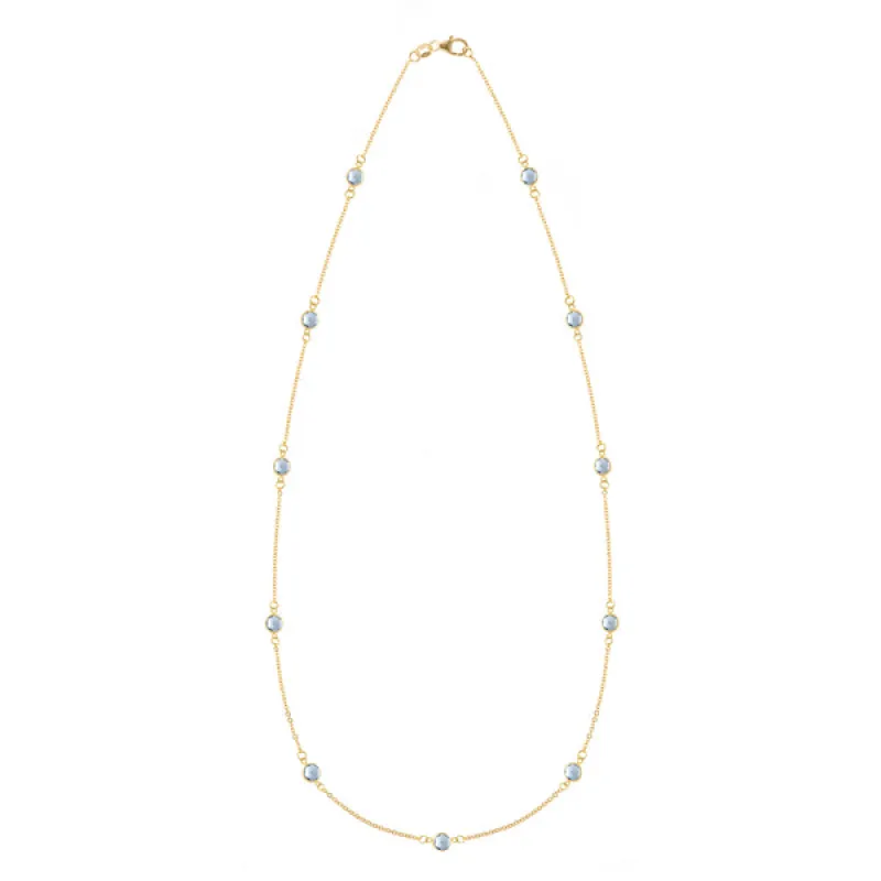 Personalized Bayberry 11 Birthstone Necklace in 14k Gold sold by Haverhill