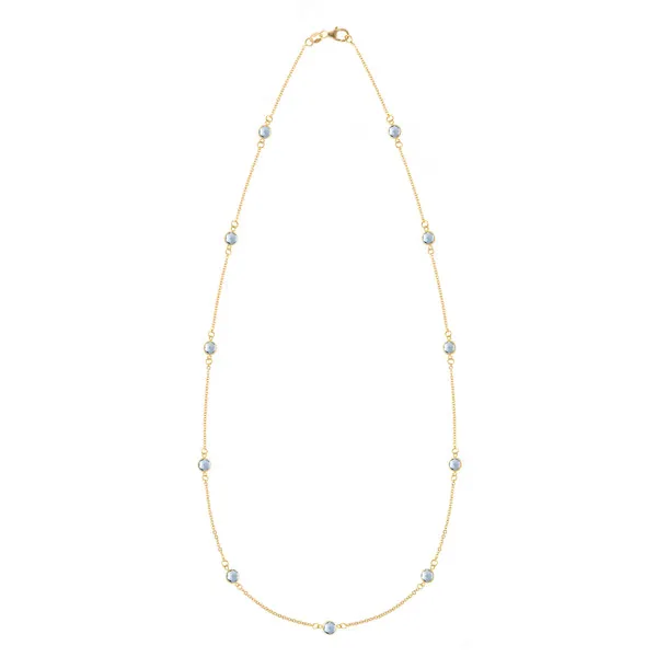 Personalized Bayberry 11 Birthstone Necklace in 14k Gold sold by Haverhill