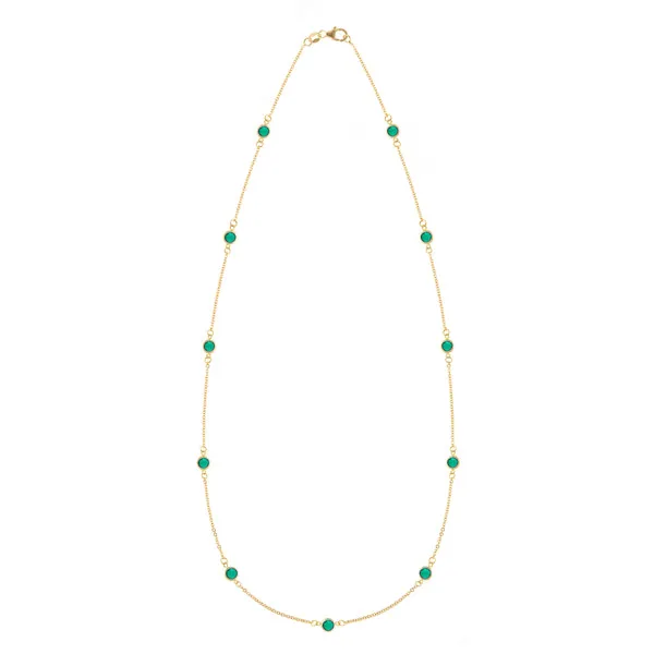 Personalized Bayberry 11 Birthstone Necklace in 14k Gold sold by Haverhill