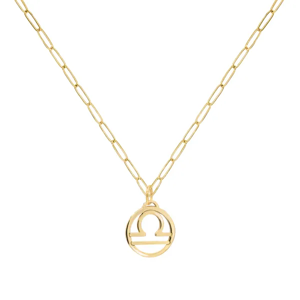 Personalized Zodiac Pendant in 14k Gold sold by Haverhill