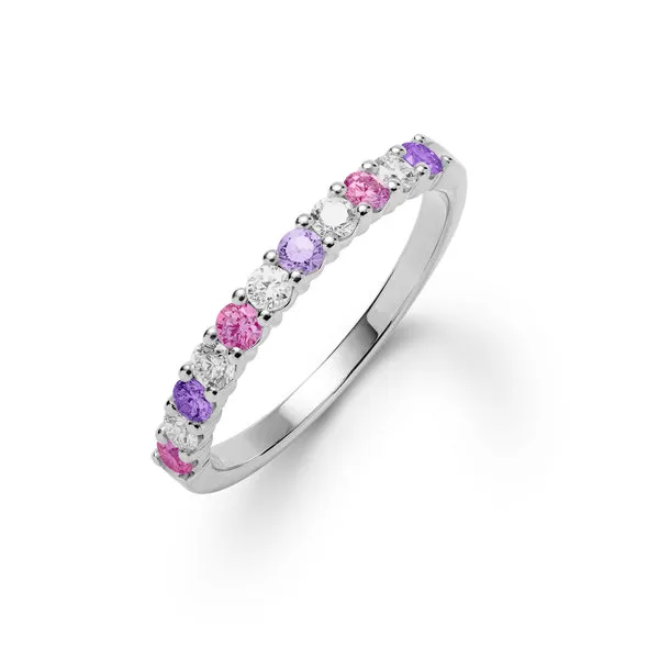 Personalized Rosecliff Birthstone Stackable Ring in 14k Gold sold by Haverhill