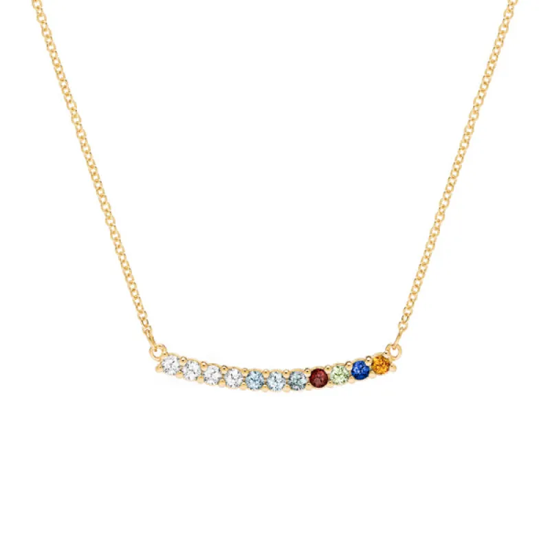 Personalized Rosecliff Bar Necklace in 14k Gold sold by Haverhill