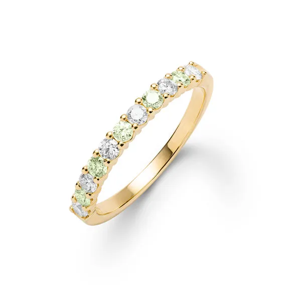 Personalized Rosecliff Birthstone Stackable Ring in 14k Gold sold by Haverhill