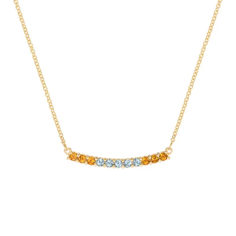 Personalized Rosecliff Bar Necklace in 14k Gold sold by Haverhill