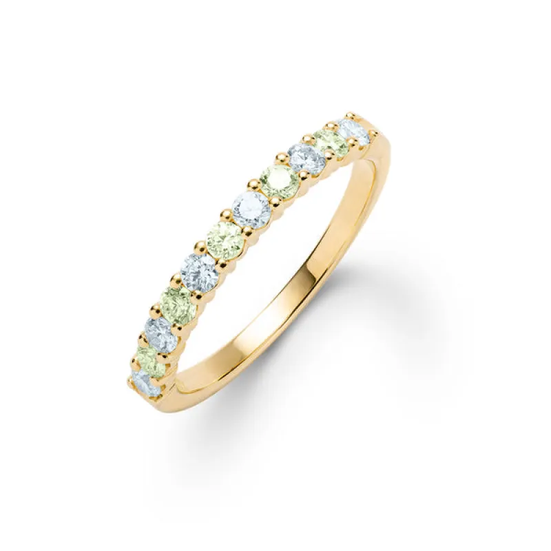 Personalized Rosecliff Birthstone Stackable Ring in 14k Gold sold by Haverhill