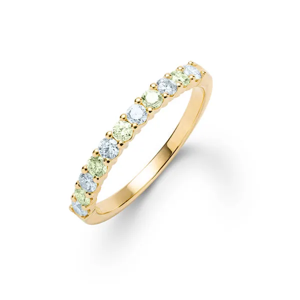 Personalized Rosecliff Birthstone Stackable Ring in 14k Gold sold by Haverhill