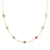 Personalized Classic 7 Birthstone Necklace in 14k Gold sold by Haverhill