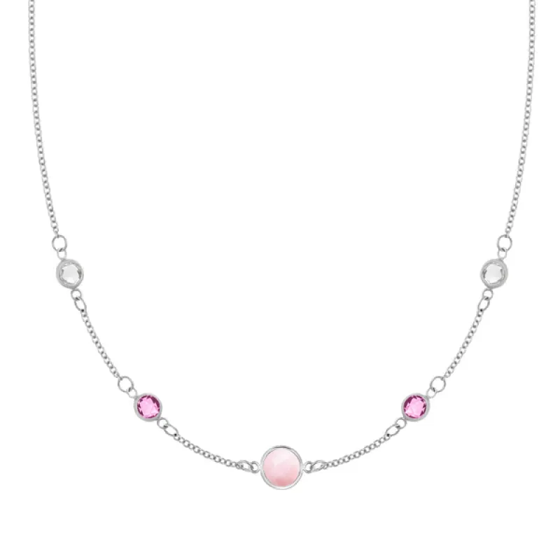 Personalized 1 Grand & 4 Classic Birthstone Necklace in 14k Gold sold by Haverhill