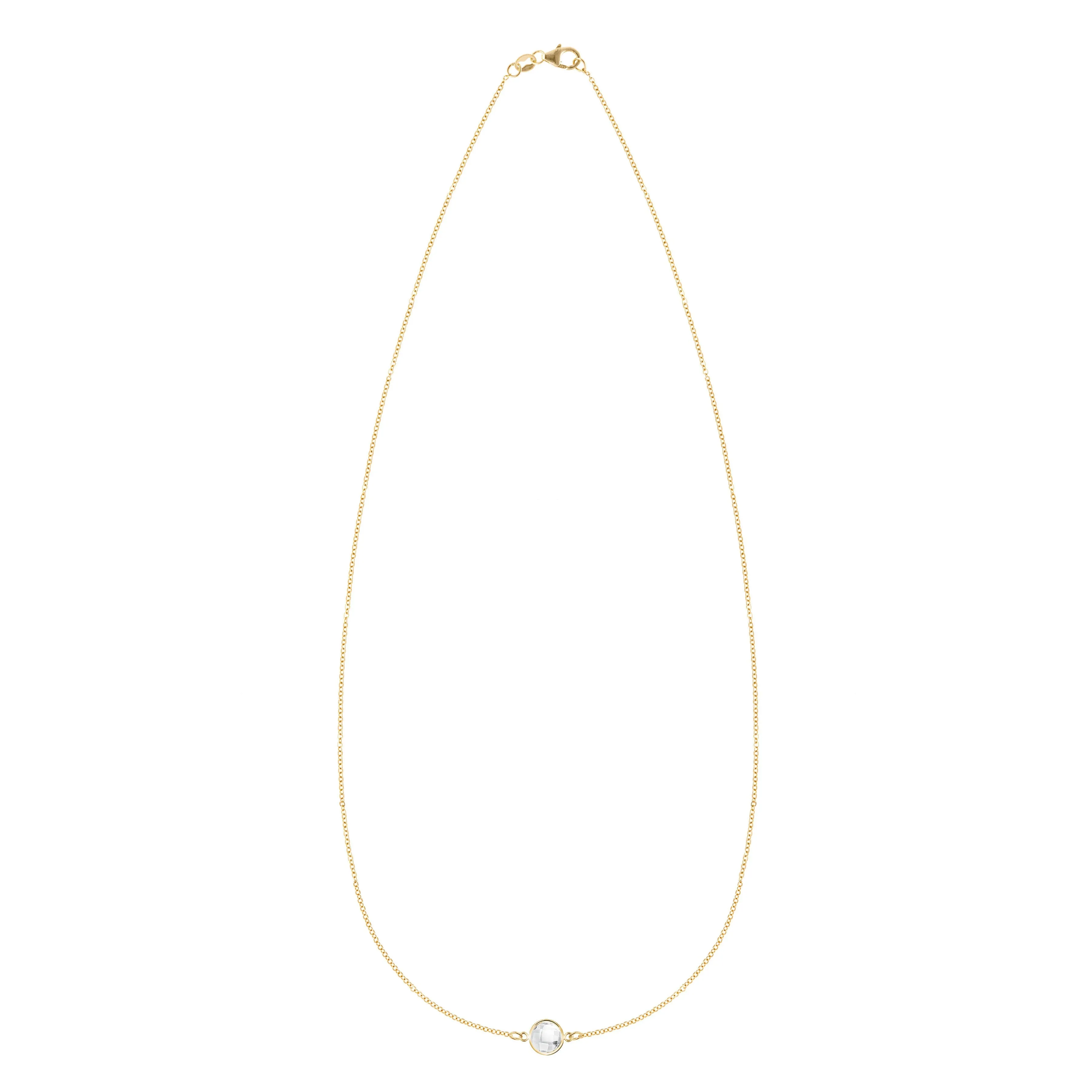 Personalized Grand 1 Birthstone Necklace in 14k Gold sold by Haverhill product image thumbnail 4