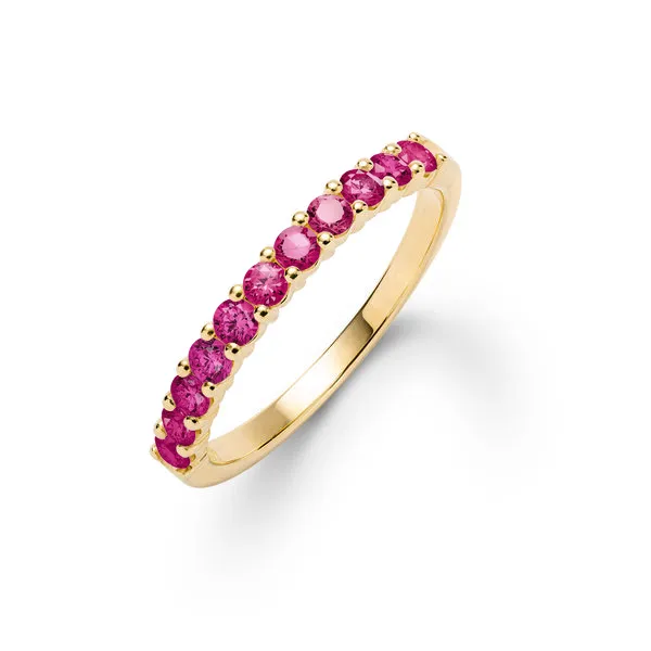 Personalized Rosecliff Birthstone Stackable Ring in 14k Gold sold by Haverhill