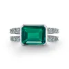 Personalized Warren Horizontal Birthstone Ring with Accent Stones in 14k Gold sold by Haverhill