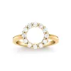 Personalized Rosecliff Small Circle Birthstone Ring in 14k Gold sold by Haverhill