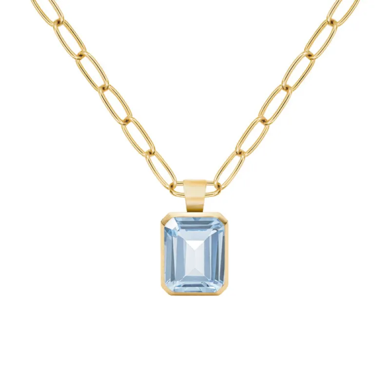 Personalized Warren Birthstone Pendant in 14k Gold sold by Haverhill