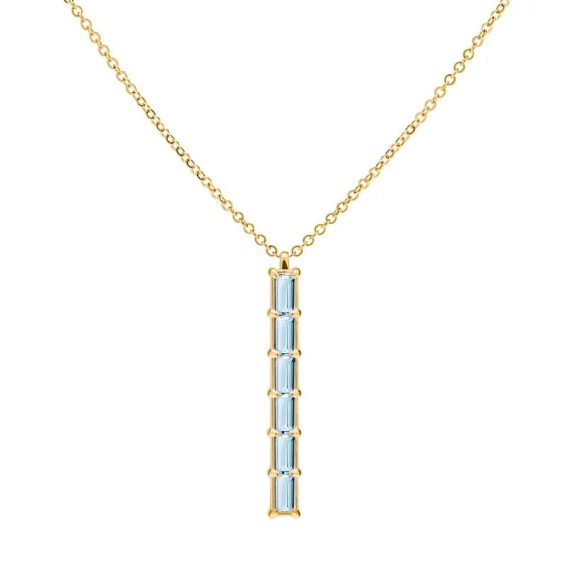 Providence 6 Nantucket Blue Topaz Pendant in 14k Gold (December) sold by Haverhill