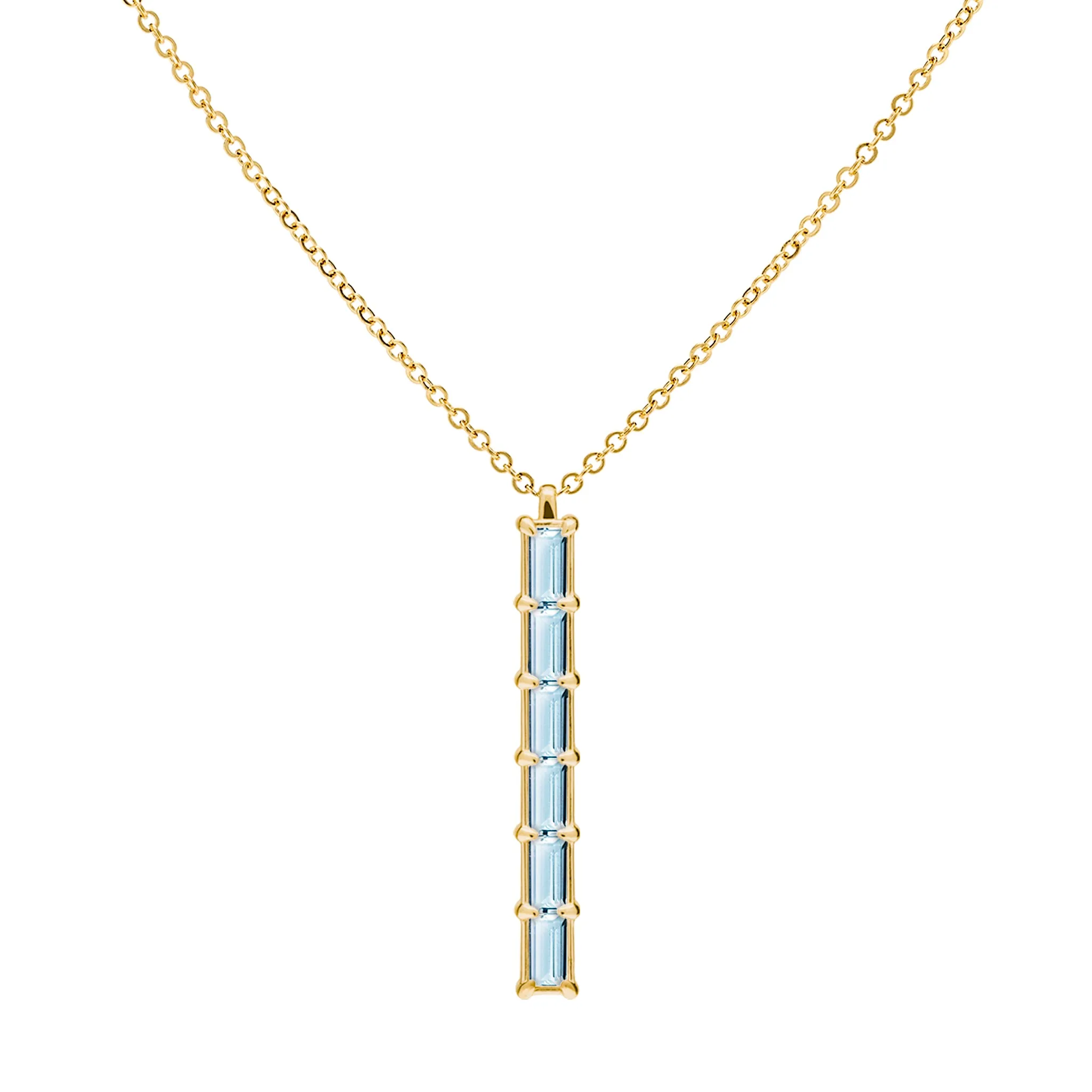 Providence 6 Nantucket Blue Topaz Pendant in 14k Gold (December) sold by Haverhill