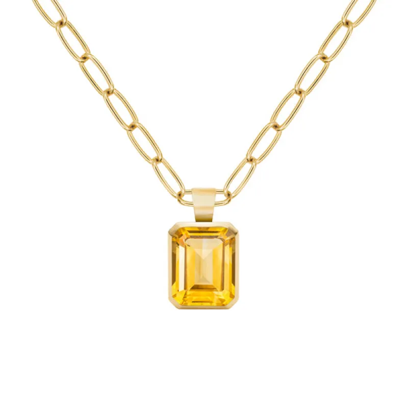 Warren Citrine Pendant in 14k Gold (November) sold by Haverhill