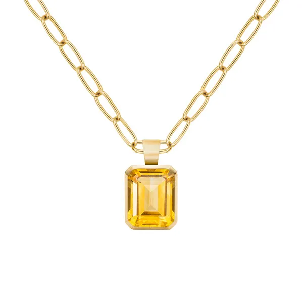 Warren Citrine Pendant in 14k Gold (November) sold by Haverhill