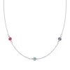 Personalized Classic 3 Birthstone Necklace in 14k Gold sold by Haverhill