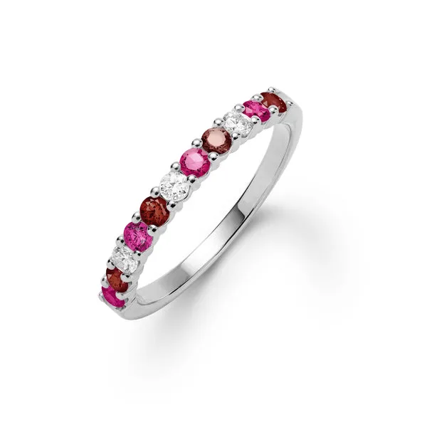 Personalized Rosecliff Birthstone Stackable Ring in 14k Gold sold by Haverhill