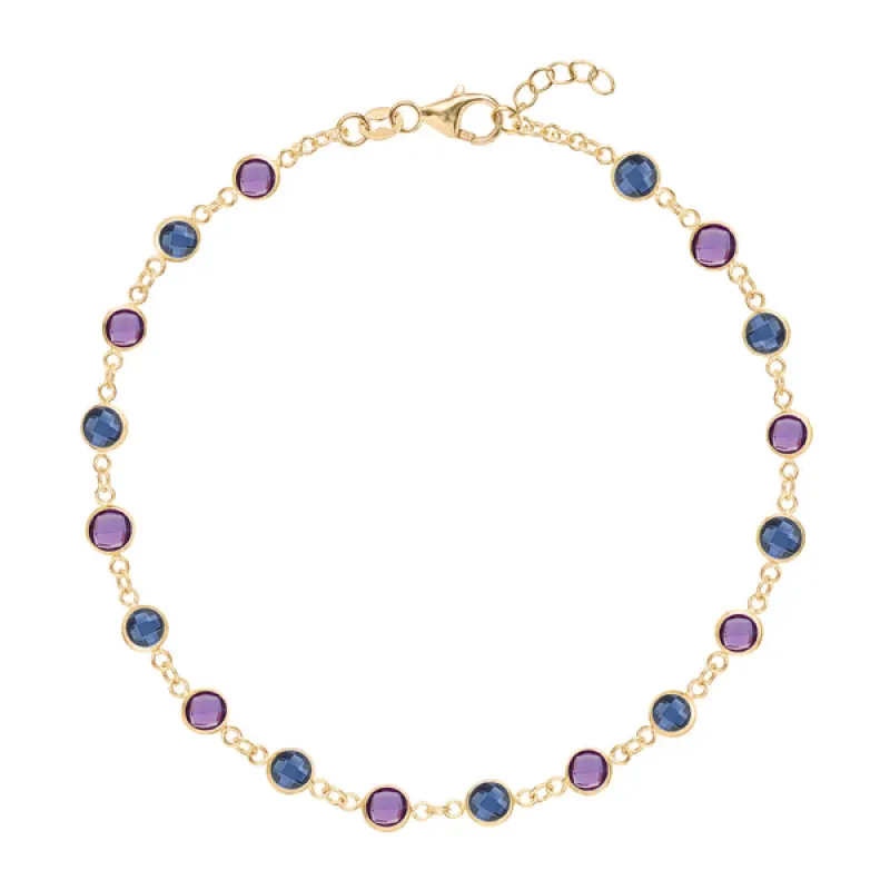 Personalized Newport Birthstone Bracelet in 14k Gold sold by Haverhill