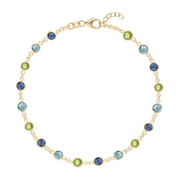 Personalized Newport Birthstone Bracelet in 14k Gold sold by Haverhill