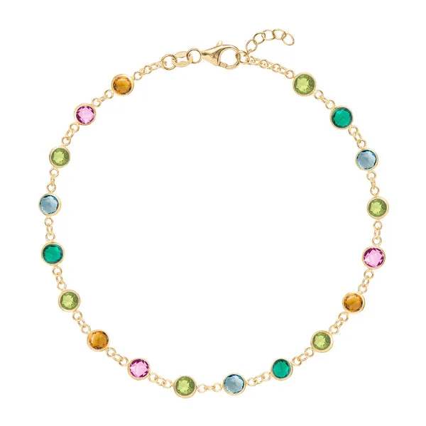 Personalized Newport Birthstone Bracelet in 14k Gold sold by Haverhill