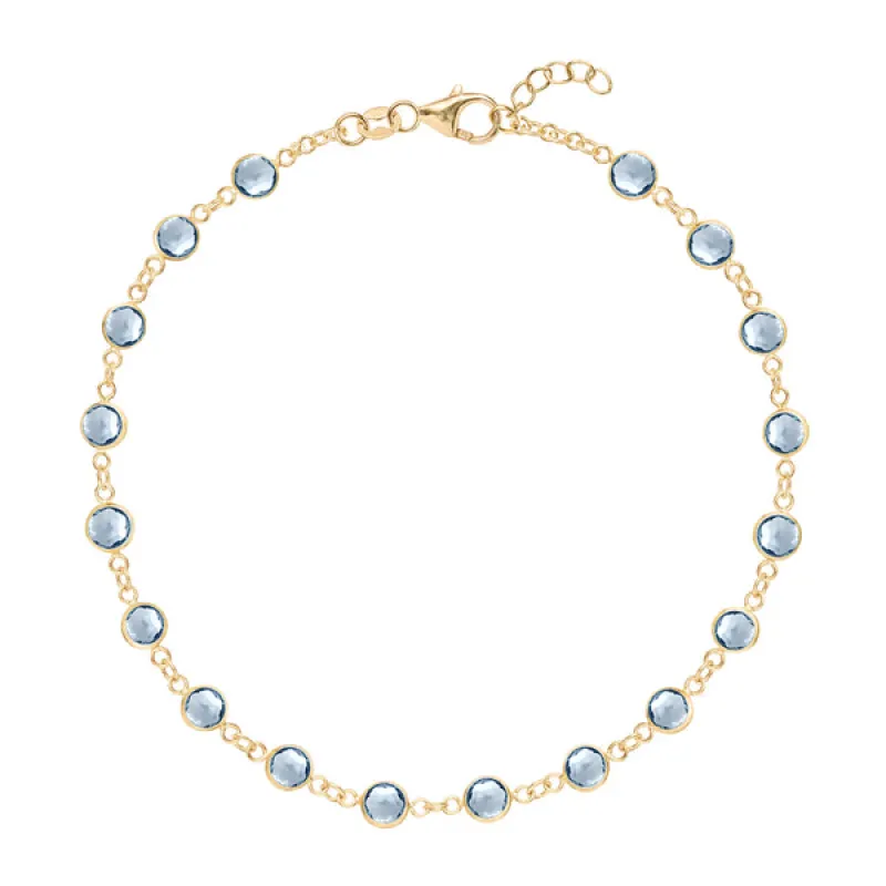 Personalized Newport Birthstone Bracelet in 14k Gold sold by Haverhill