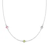 Personalized Classic 3 Birthstone Necklace in 14k Gold sold by Haverhill