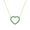 Personalized Rosecliff Heart Birthstone Necklace in 14k Gold sold by Haverhill