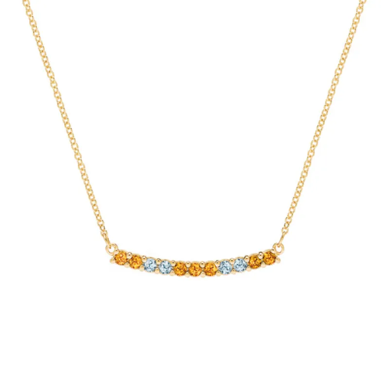 Personalized Rosecliff Bar Necklace in 14k Gold sold by Haverhill