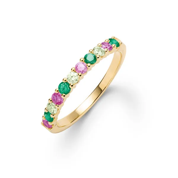 Personalized Rosecliff Birthstone Stackable Ring in 14k Gold sold by Haverhill