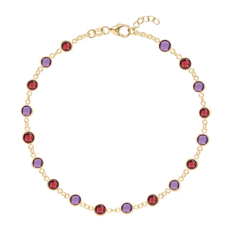 Personalized Newport Birthstone Bracelet in 14k Gold sold by Haverhill