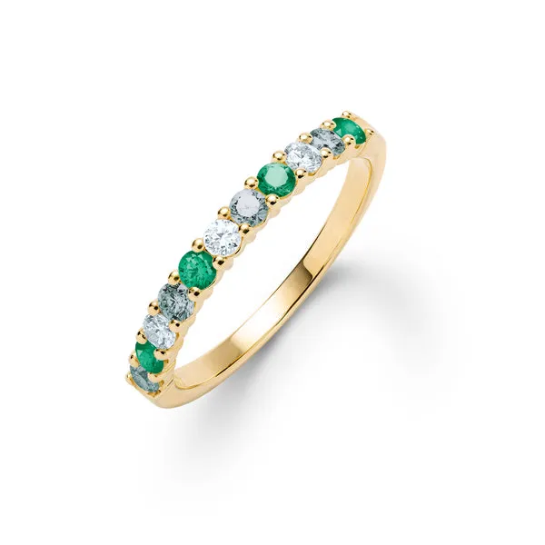 Personalized Rosecliff Birthstone Stackable Ring in 14k Gold sold by Haverhill