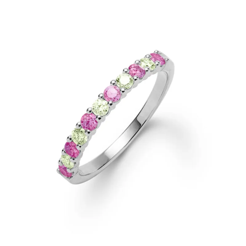 Personalized Rosecliff Birthstone Stackable Ring in 14k Gold sold by Haverhill