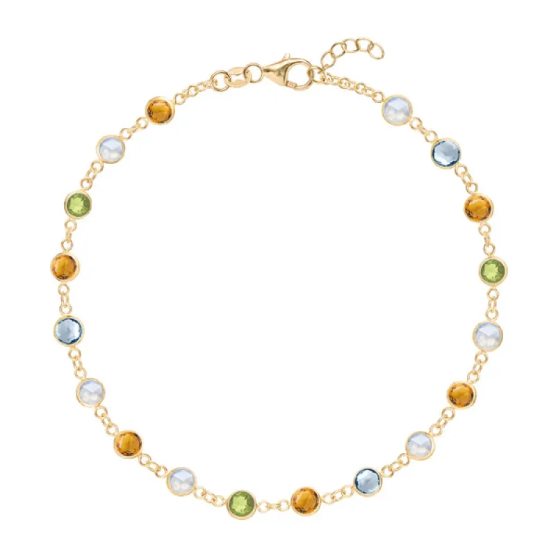 Personalized Newport Birthstone Bracelet in 14k Gold sold by Haverhill