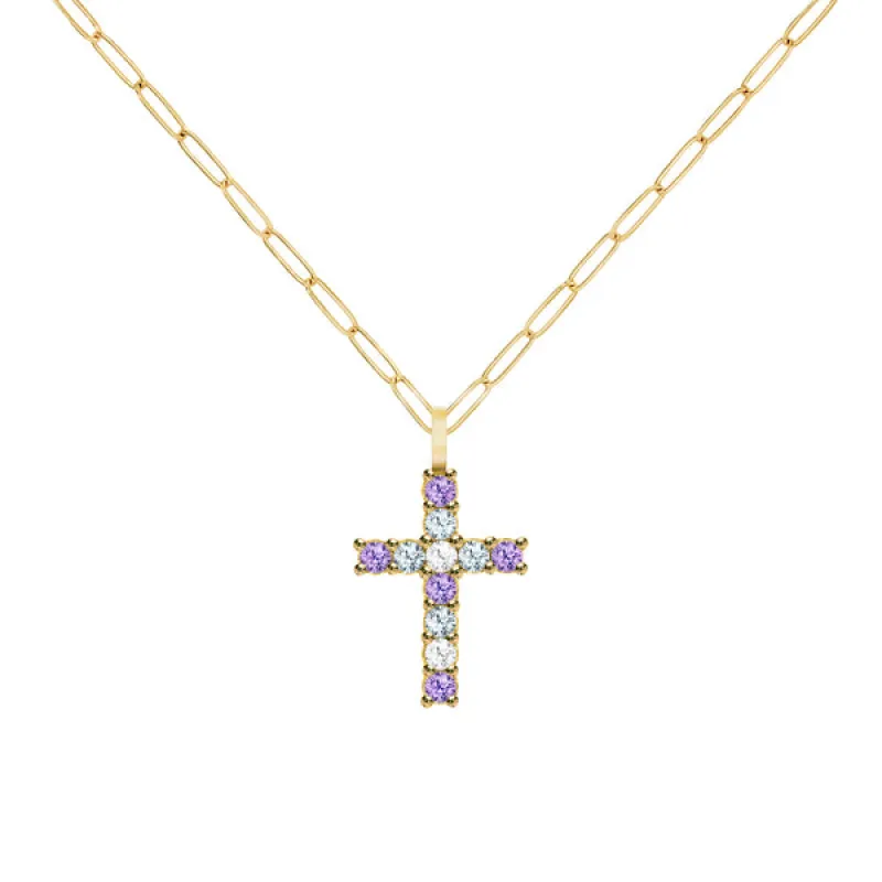 Personalized Rosecliff Cross Pendant in 14k Gold sold by Haverhill