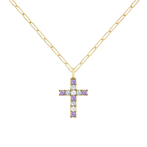 Personalized Rosecliff Cross Pendant in 14k Gold sold by Haverhill