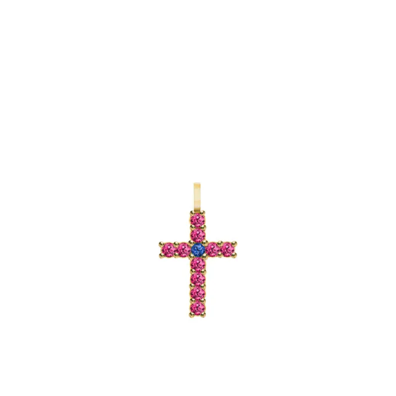 Personalized Rosecliff Cross Pendant in 14k Gold sold by Haverhill