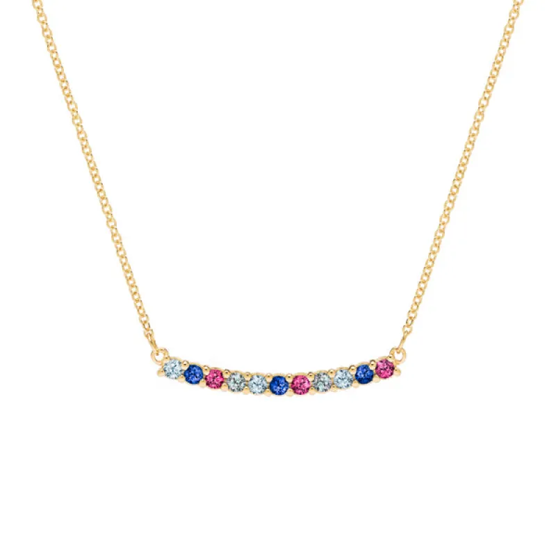 Personalized Rosecliff Bar Necklace in 14k Gold sold by Haverhill