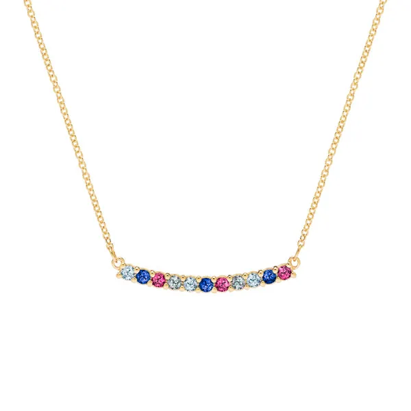 Personalized Rosecliff Bar Necklace in 14k Gold sold by Haverhill