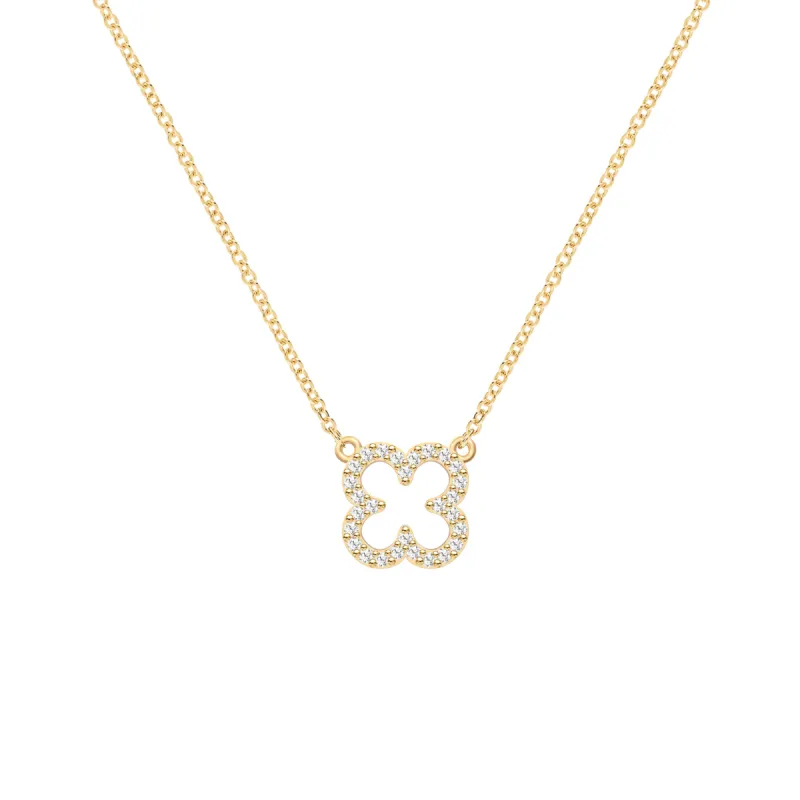 Diamond Clover Necklace in 14k Gold sold by Haverhill
