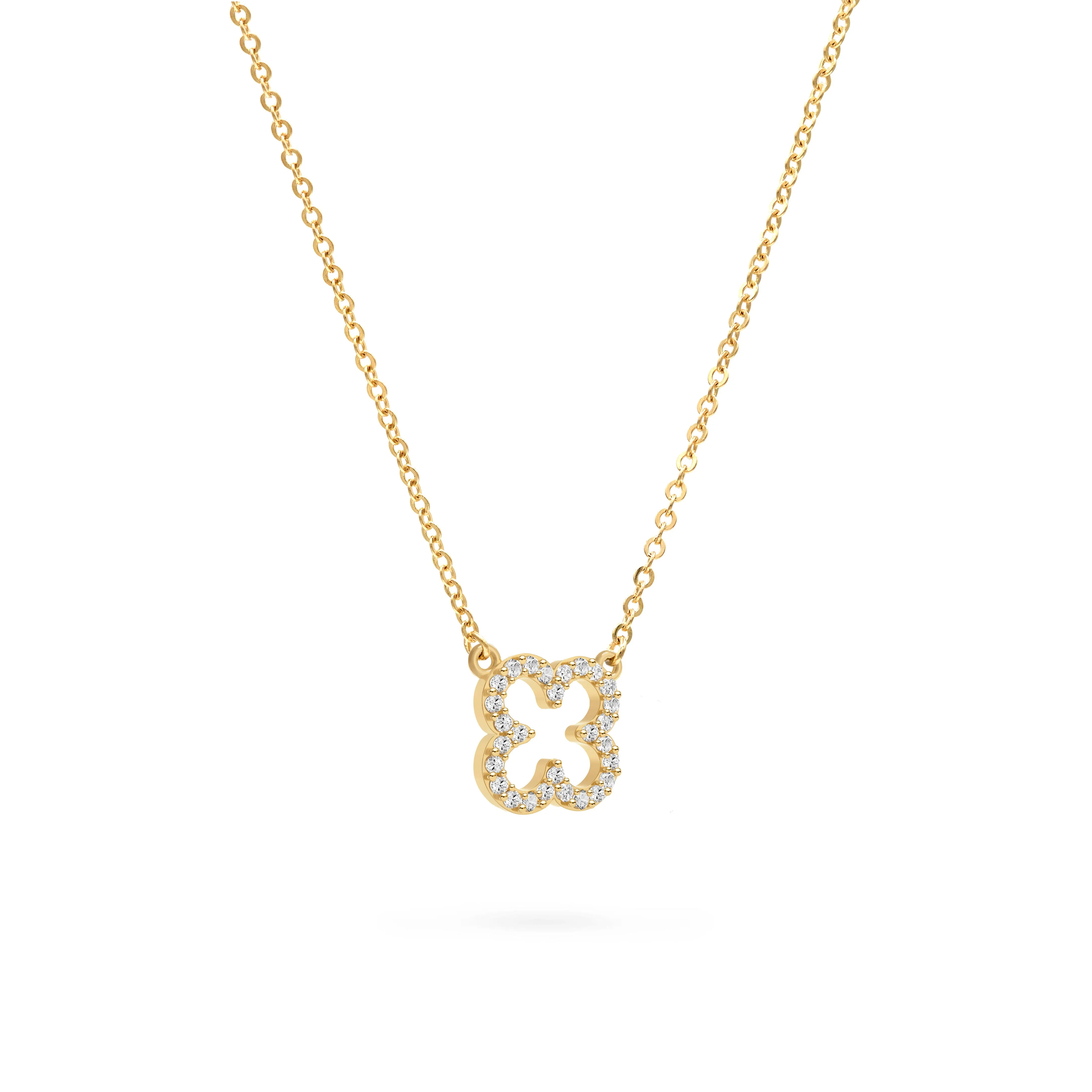 Diamond Clover Necklace in 14k Gold sold by Haverhill product image thumbnail 4