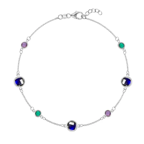 Personalized Bayberry Grand & Classic 7 Stone Bracelet in 14k Gold sold by Haverhill