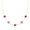 Personalized Grand 5 Birthstone Necklace in 14k Gold sold by Haverhill