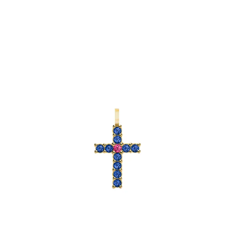 Personalized Rosecliff Cross Pendant in 14k Gold sold by Haverhill