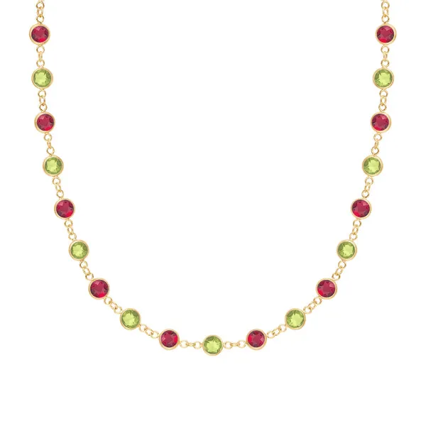 Personalized Newport Birthstone Necklace in 14k Gold sold by Haverhill